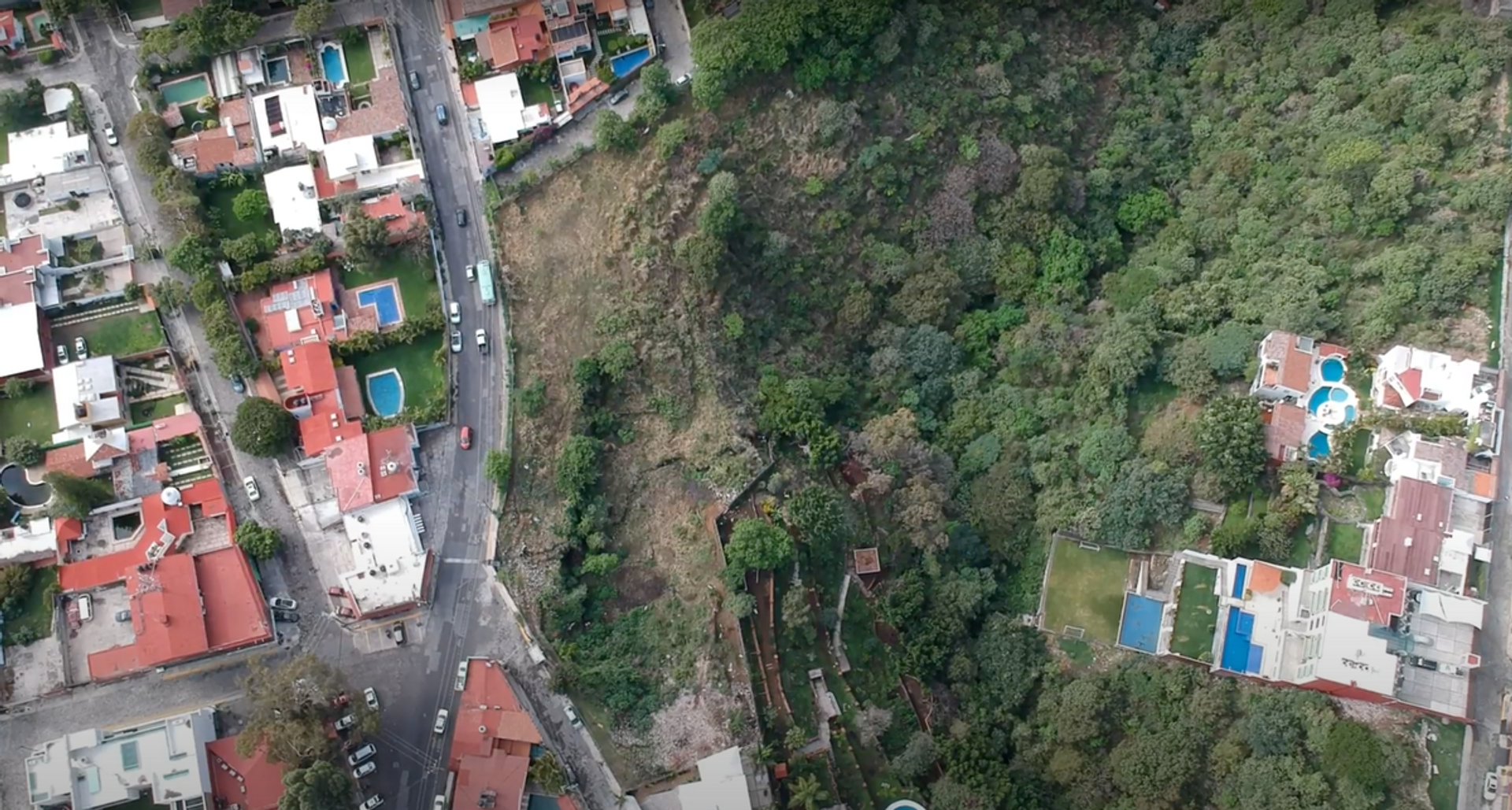 Vista aérea del terreno