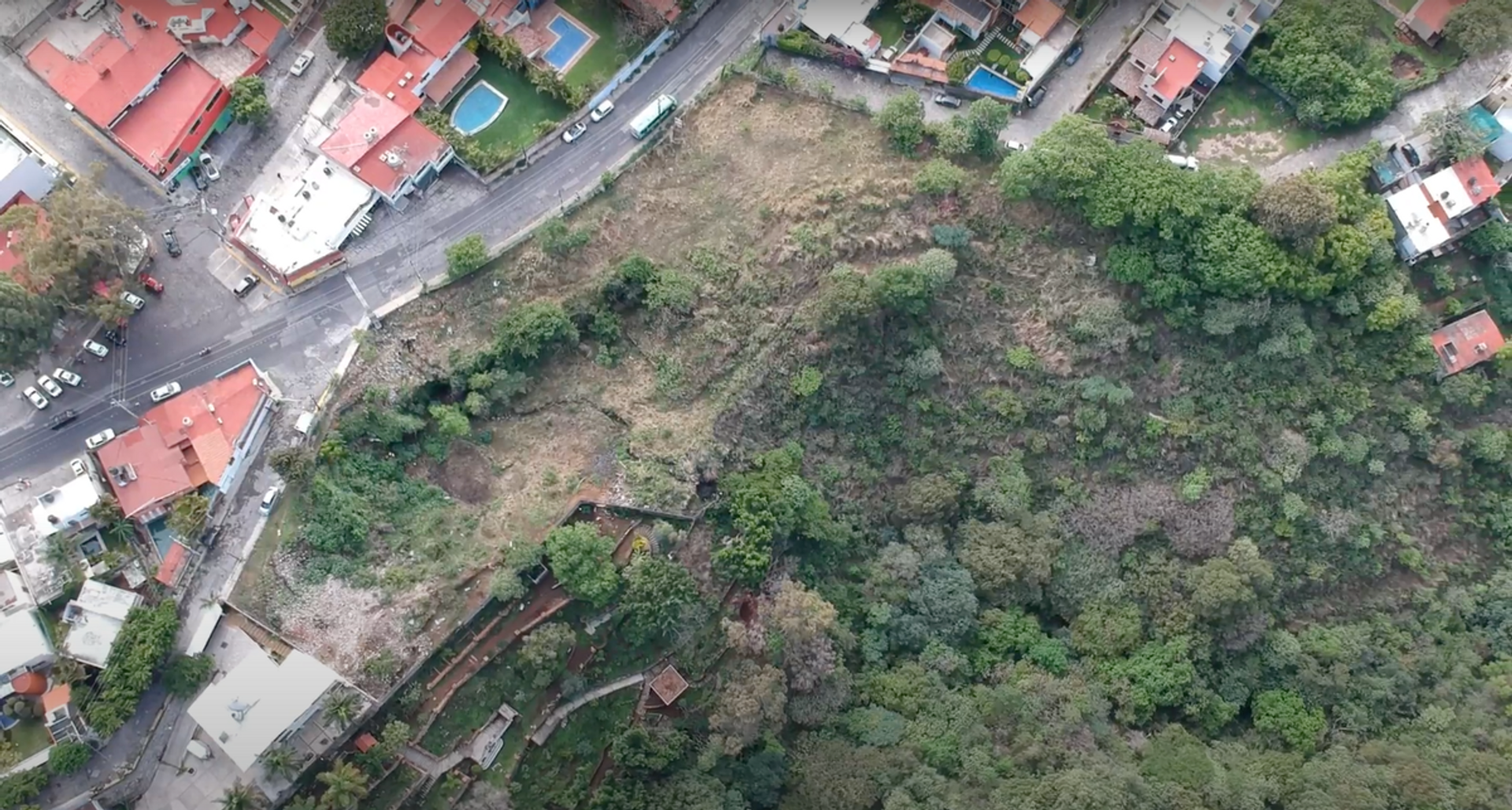 Vista aérea del terreno