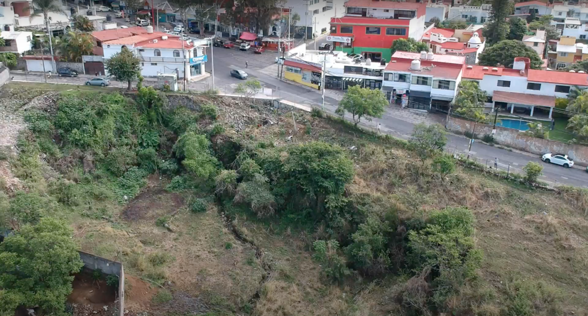 Vista aérea del terreno