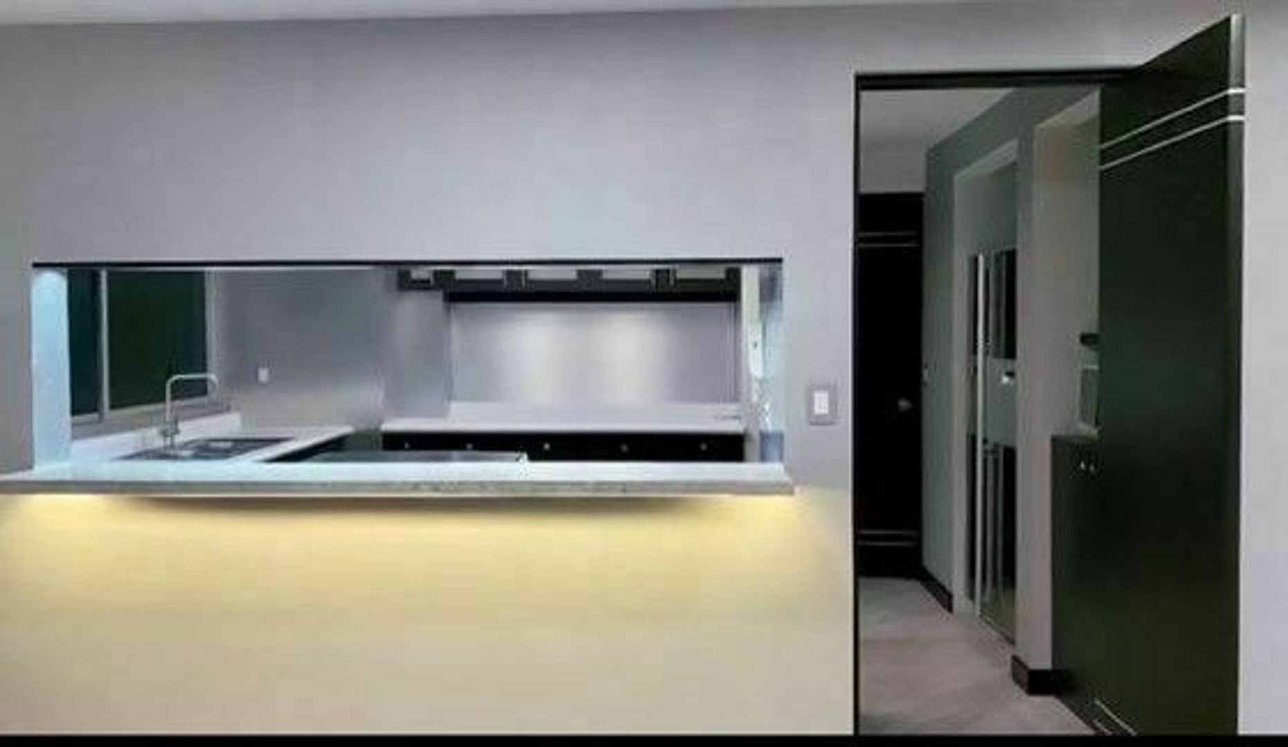 Cocina con concepto semi abierto