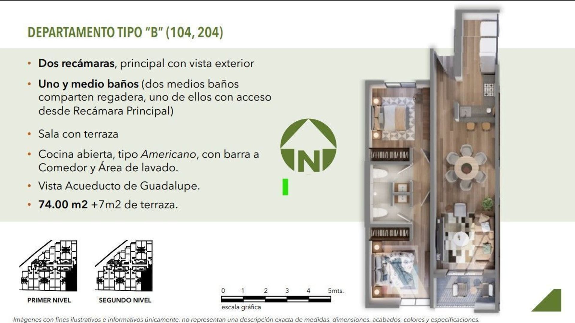 DEPARTAMENTO TIPO “B” (104, 204)