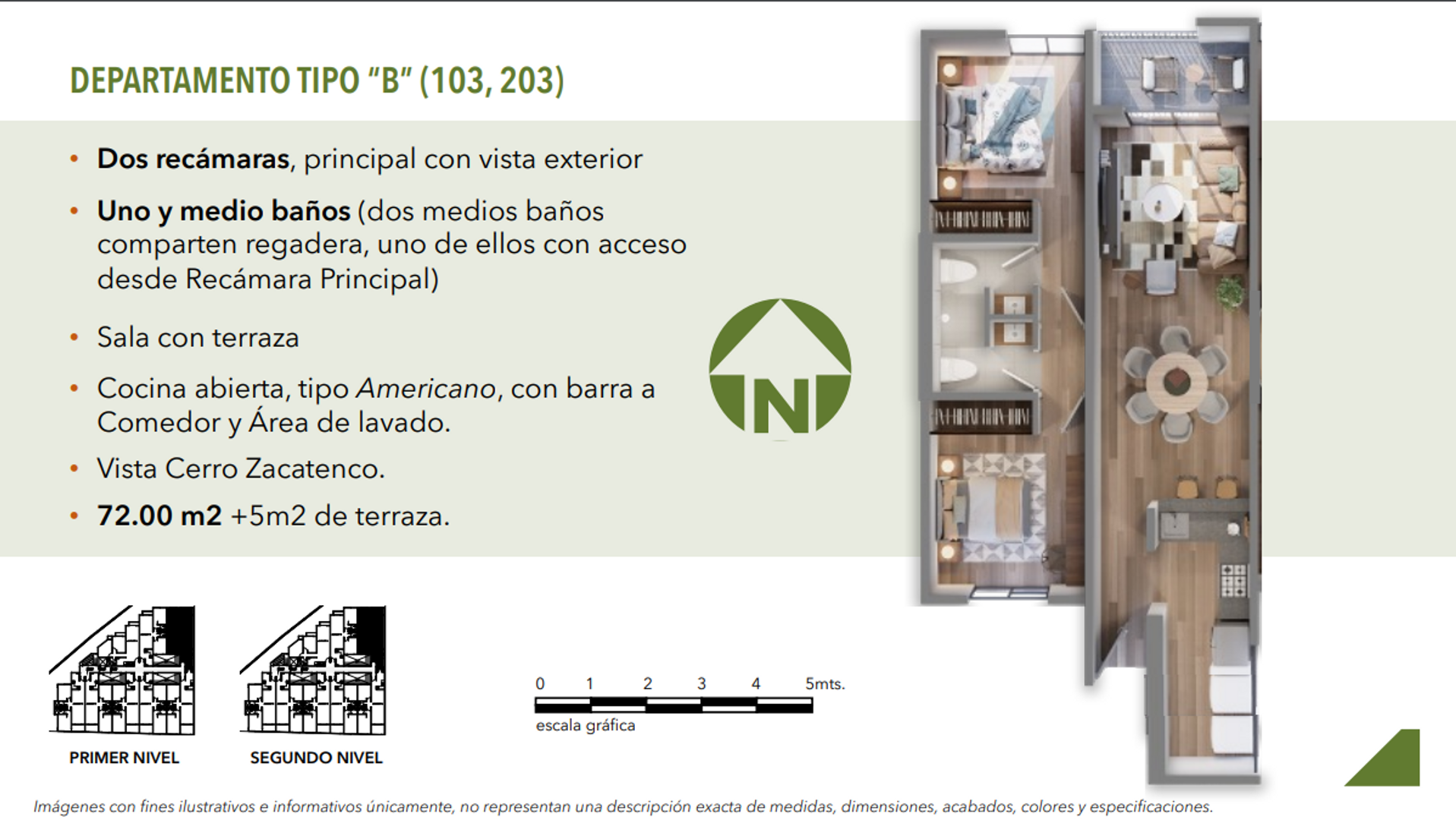 DEPARTAMENTO TIPO “B” (103, 203)