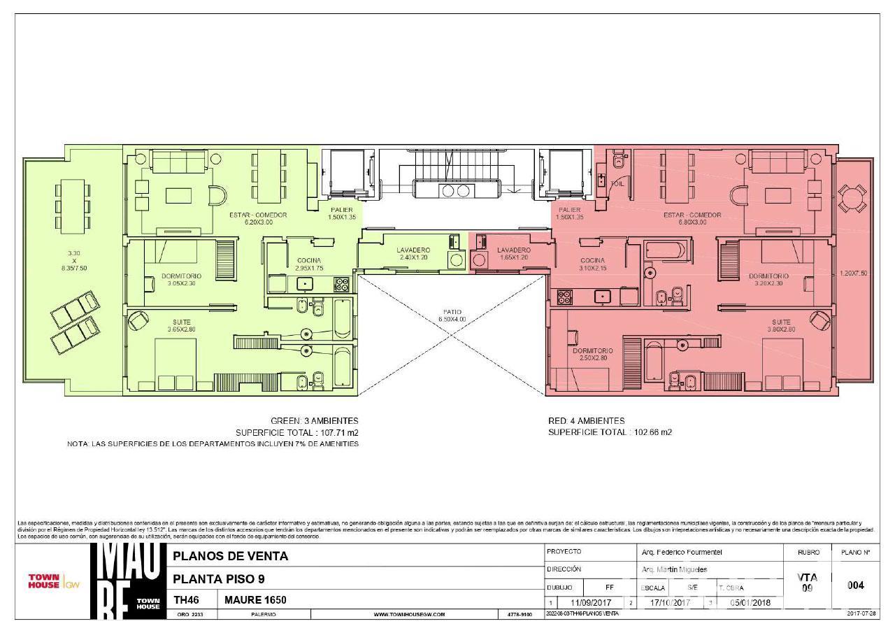 plano planta piso 9