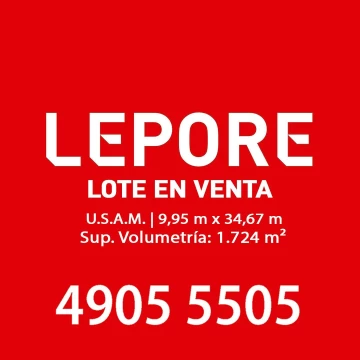 Lote en venta Parque Chacabuco 