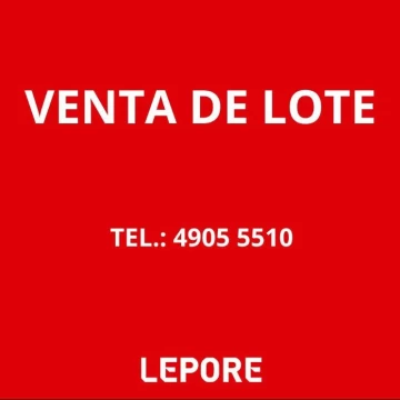 LOTE EN MUY BUENA UBICACION