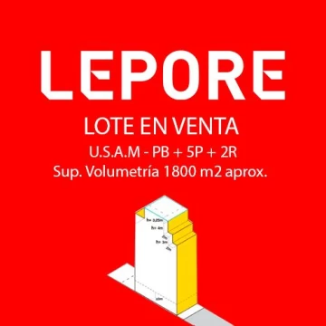 Lote para 1400 m2 vendibles 