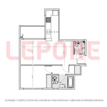 Departamento 2 ambientes en Boedo