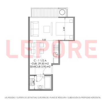 CABALLITO | Departamento 1 1/2 amb
