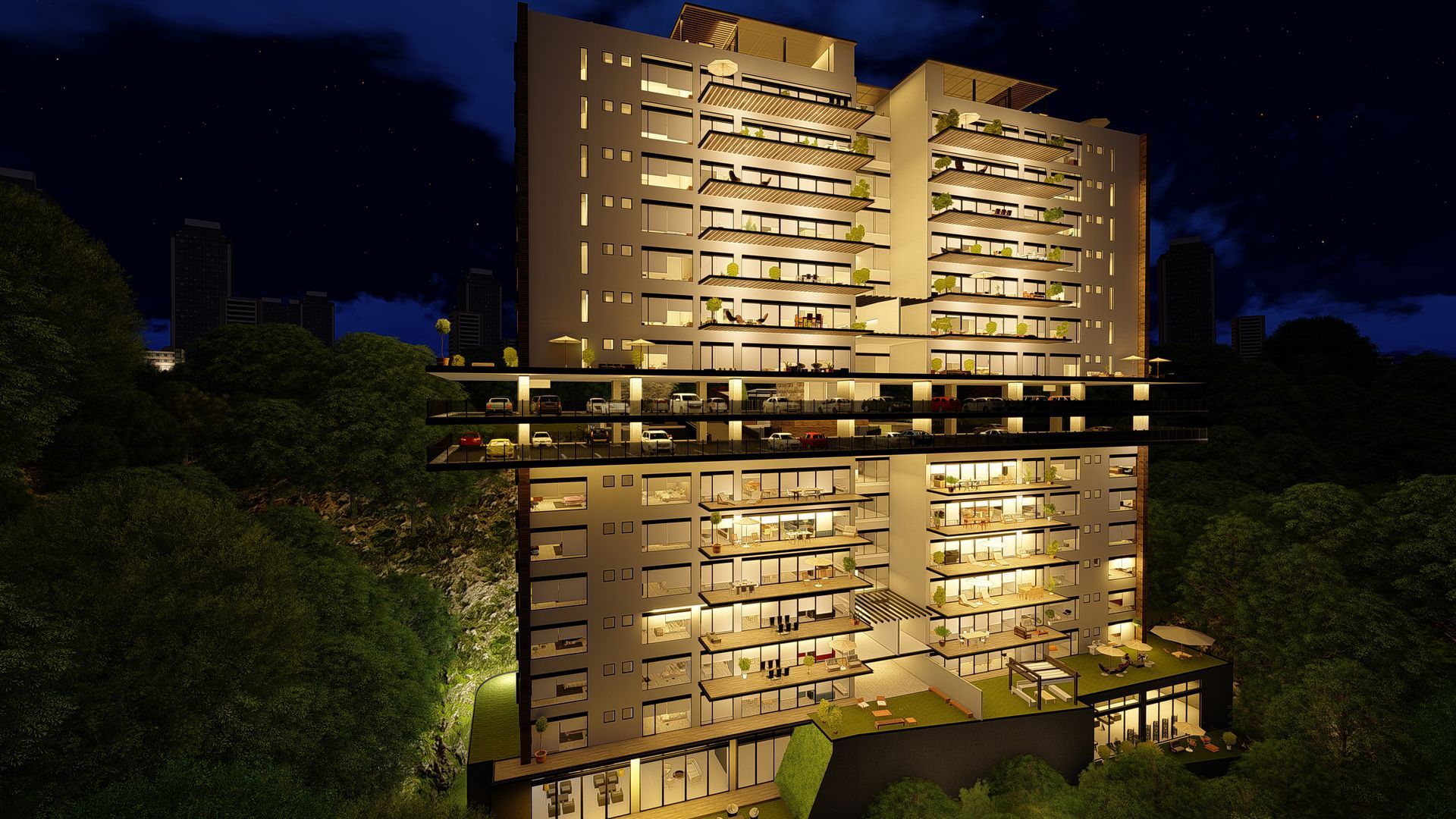 Render 5 Fachada posterior noche.jpg