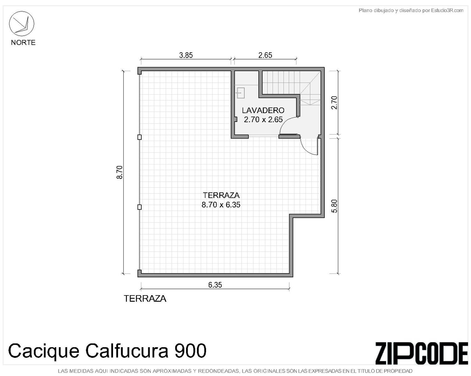 Plano Terraza y Lavadero