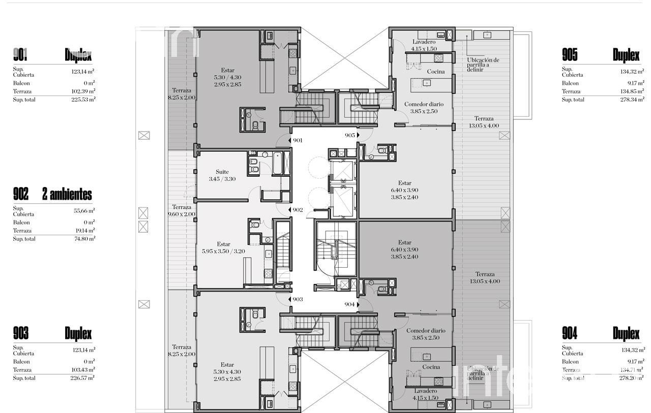 plano planta piso 9
