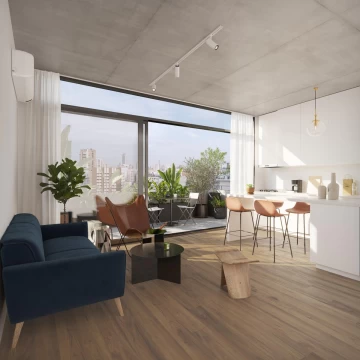 2 Ambientes en Piso 12 con Terraza en Las Cañitas - Venta