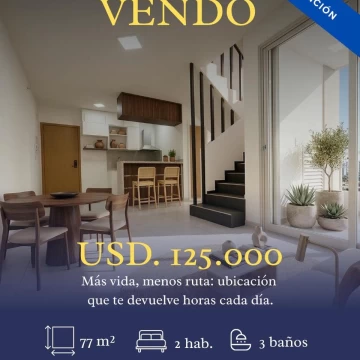 Departamento en venta Tipo Duplex 77m2 - USD.125.000.-