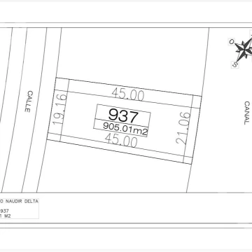 Venta Lote al Rio con Amarra en Naudir Etapa 3. Oportunidad Real 905m2 Etapa 3