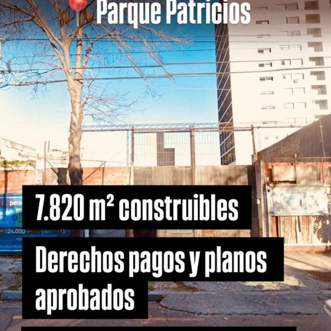 LOTE 7.820 METROS CON PLANOS APROBADOS  venta