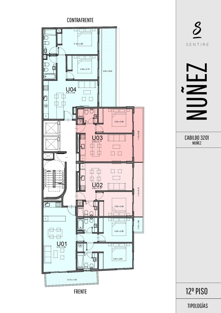 plano planta piso 12