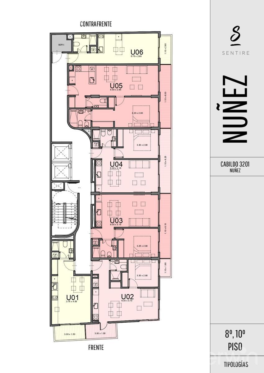 plano planta piso 8-10