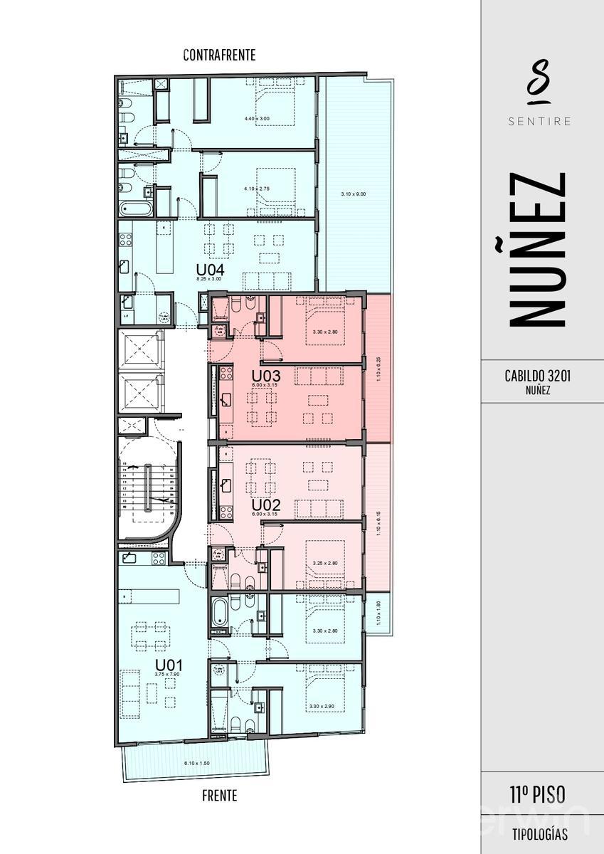 plano planta piso 11