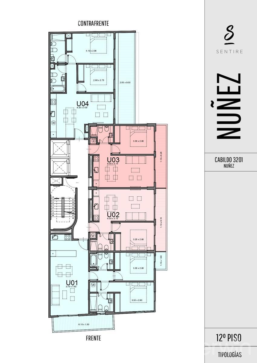 plano planta piso 12