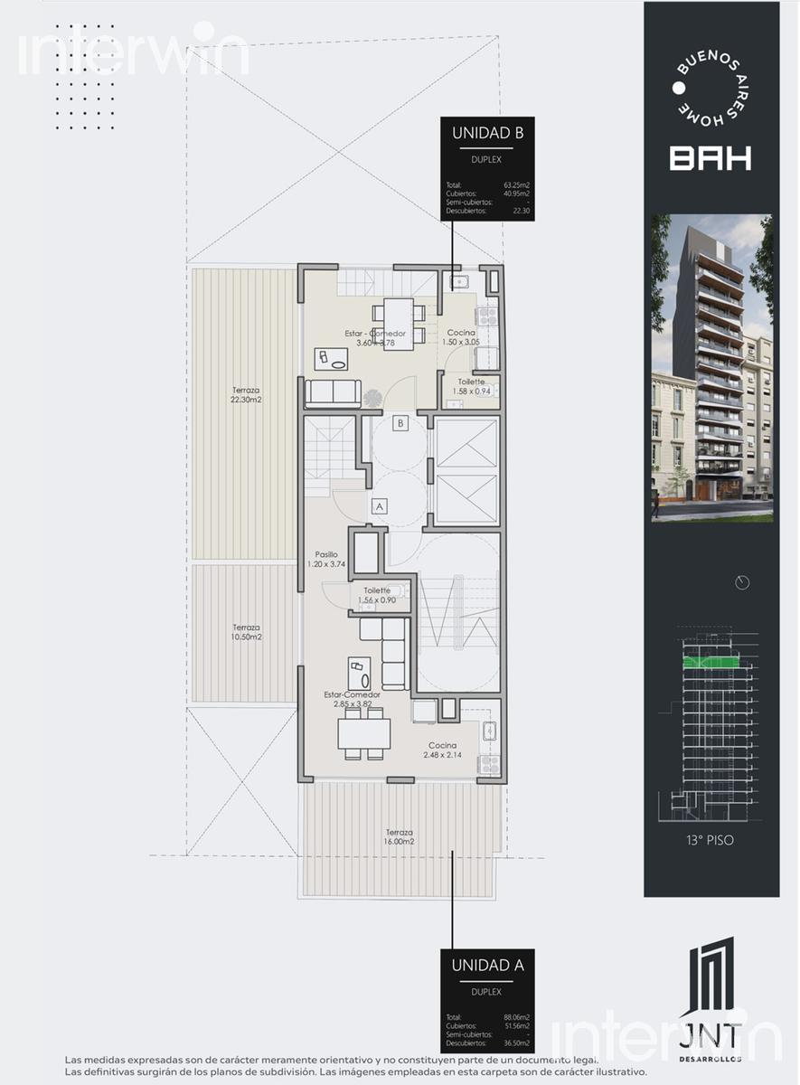 plano planta piso 13