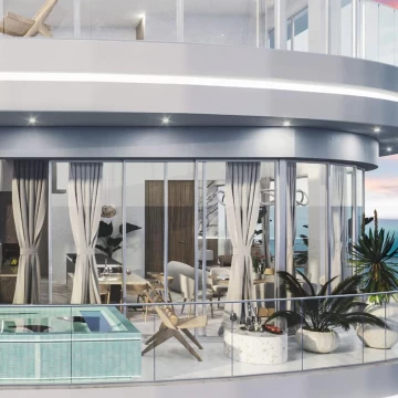 Penthouse con vista al mar  