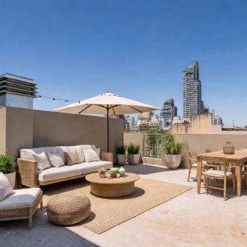 Monoambiente con balcon y terraza en venta Nuñez