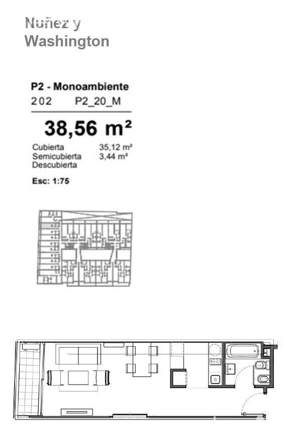 plano planta piso  2 unidad 202