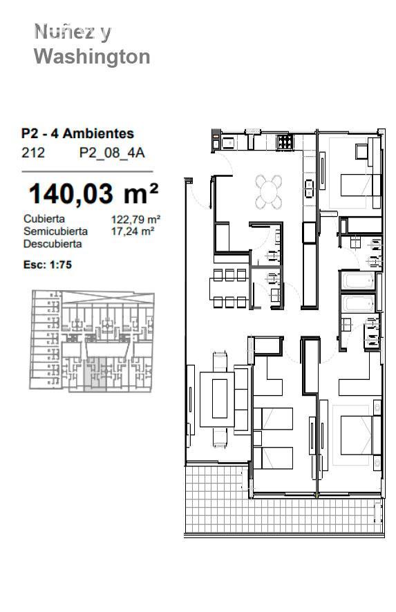 plano planta piso  2 unidad 212