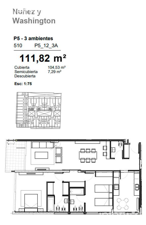 plano planta piso  5  unidad 510