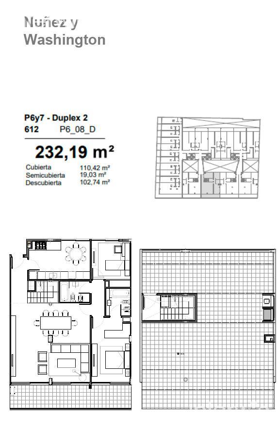 plano planta piso  6 y 7 unidad 612