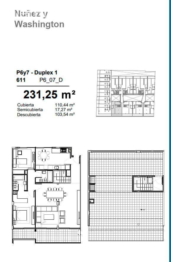 plano planta piso  6 y 7 unidad 611