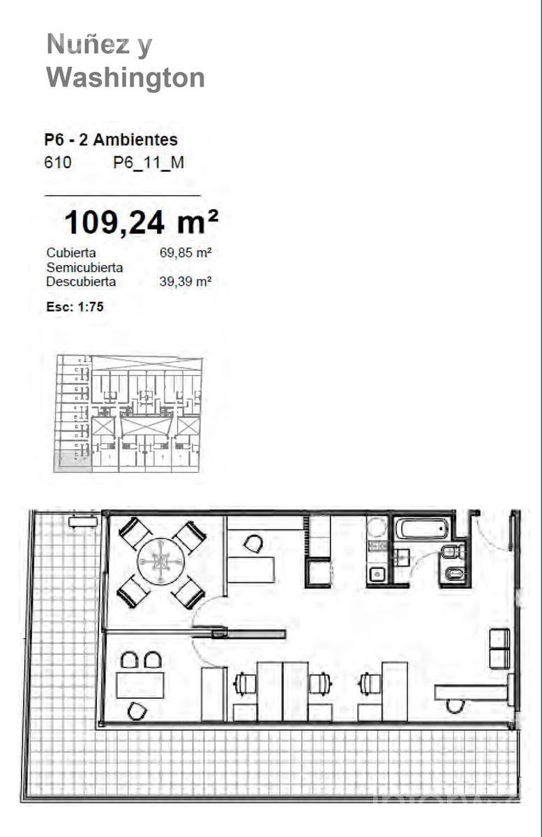 plano planta piso 6 unidad 610