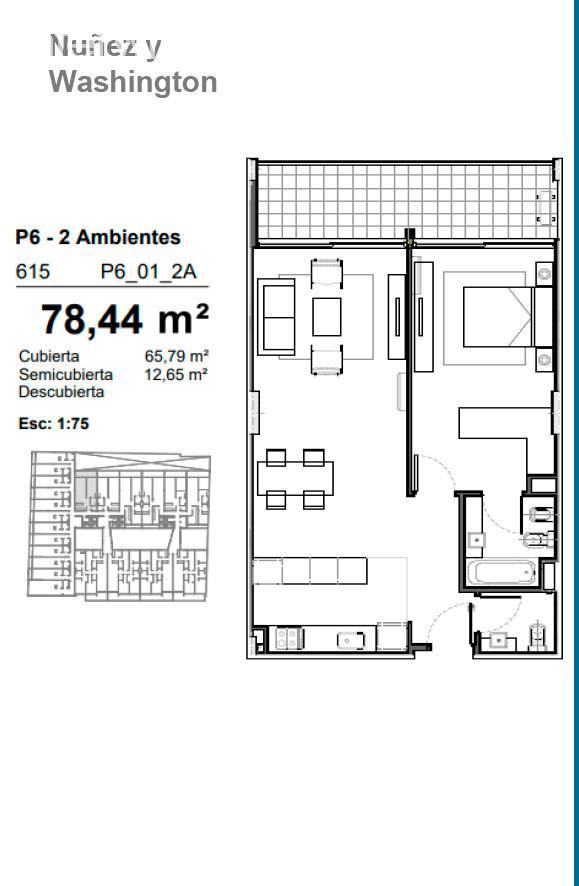 plano planta piso 6  unidad 615
