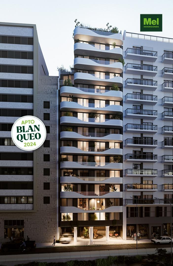 2 ambientes al contrafrente con Balcón corrido