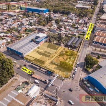 Lote Industrial / Comercial 3.000 m2 con 65ms sobre Ruta 197 esq Av San Martin,  Pablo Nogues