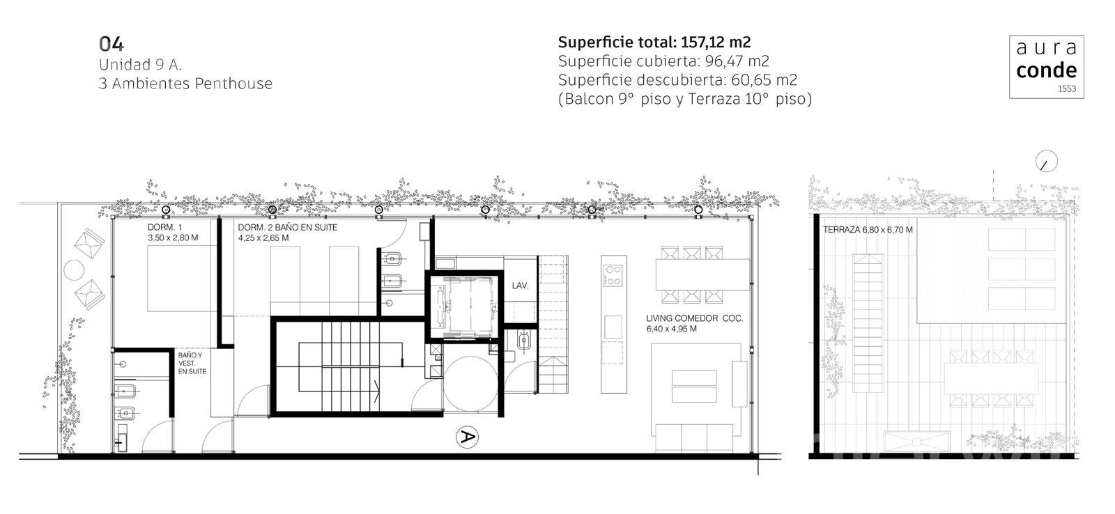 3 ambientes penthouse
