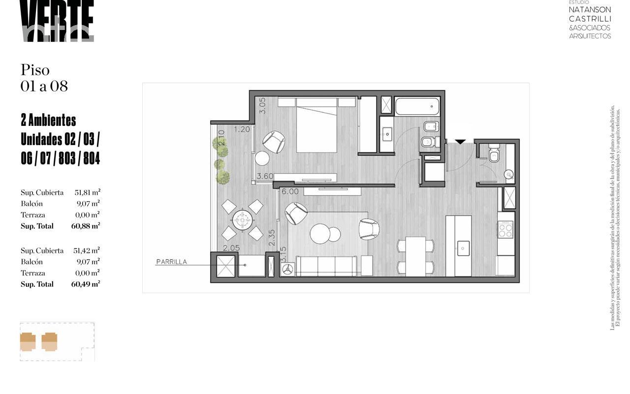plano unidad 607