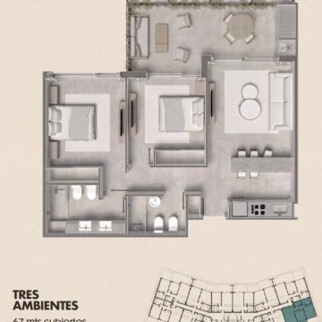 Departamento en Tortugas Woods KM 38, 5 Panamericana Ramal Pilar 