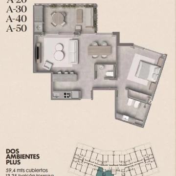 Departamento en Tortugas Woods KM 38, 5 Panamericana Ramal Pilar 
