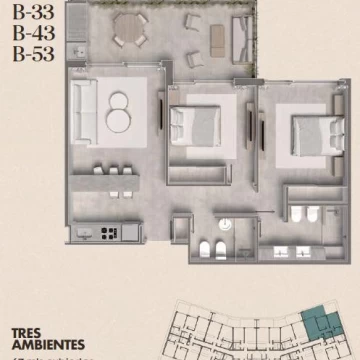 Departamento en Tortugas Woods KM 38, 5 Panamericana Ramal Pilar 