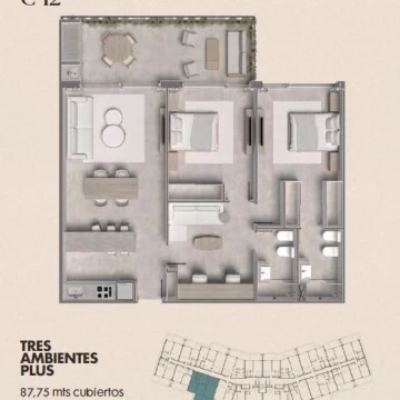 Departamento en Tortugas Woods KM 38, 5 Panamericana Ramal Pilar 