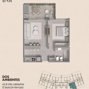 Departamento en Tortugas Woods KM 38, 5 Panamericana Ramal Pilar 
