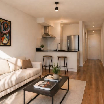 Apartamento al frente 1 dormitorio con garage