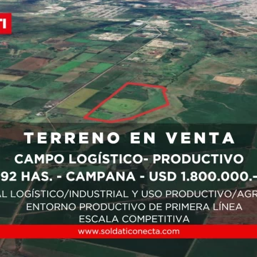 Campo logístico-productivo de 92 has. en Campana