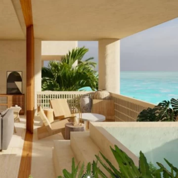 1-bedroom apartment with private beach for sale in Tulum