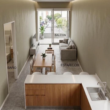 Departamento 1 Ambiente Divisible a Estrenar  I  Coghlan