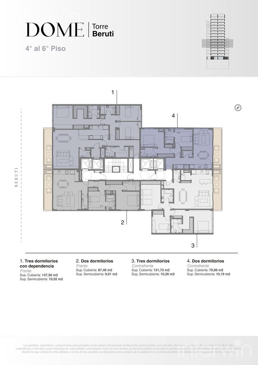 plano planta piso 4 a 6
