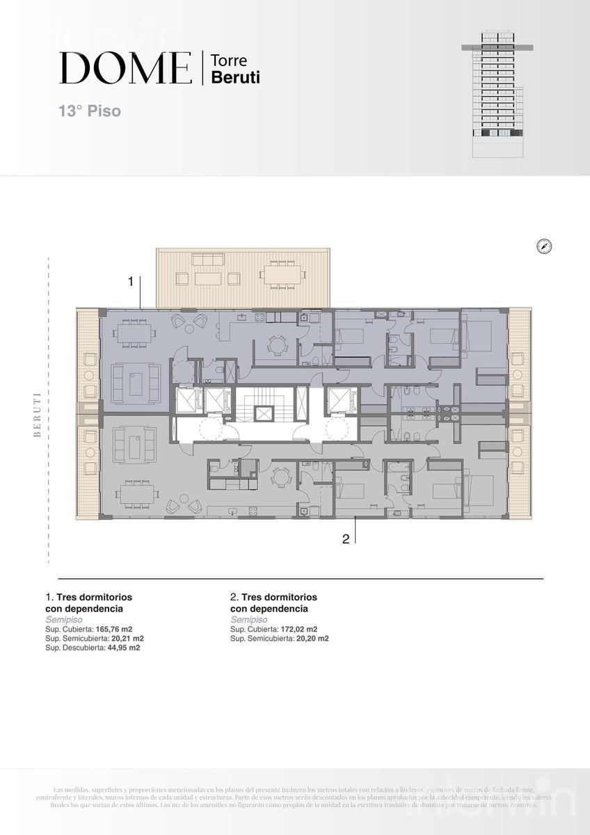plano planta piso 13