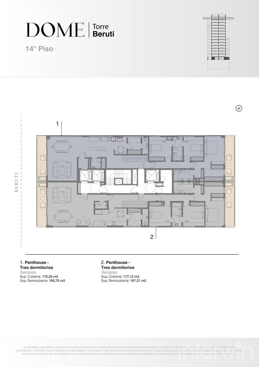 plano planta piso 14