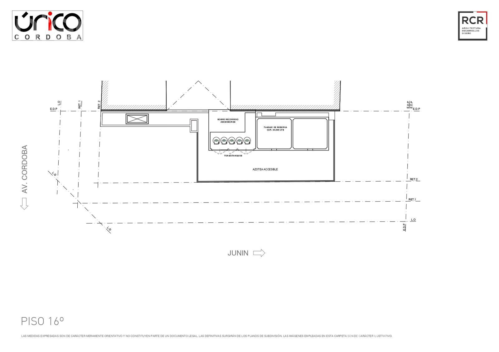 plano planta piso 16